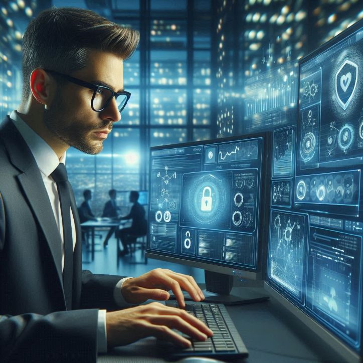 IT professional monitoring automated download scripts